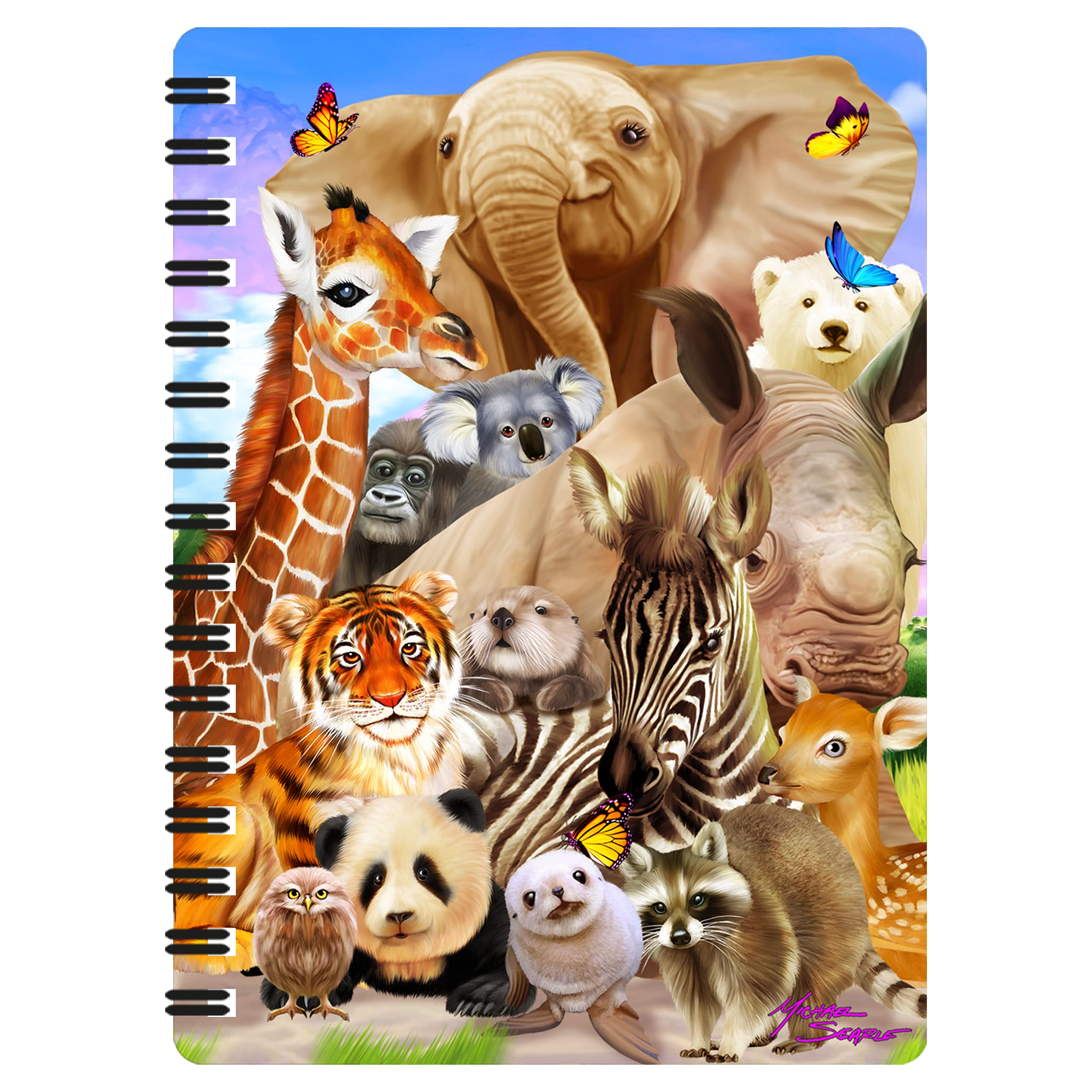 3D LiveLife Jotter - Wild Smile from Deluxebase. Spiral Bound A6 Notebook with 80 Plain Recycled Pages. Pocket Sized Animal Notepad, Journal or Drawing Book with Safari Cover — image 1