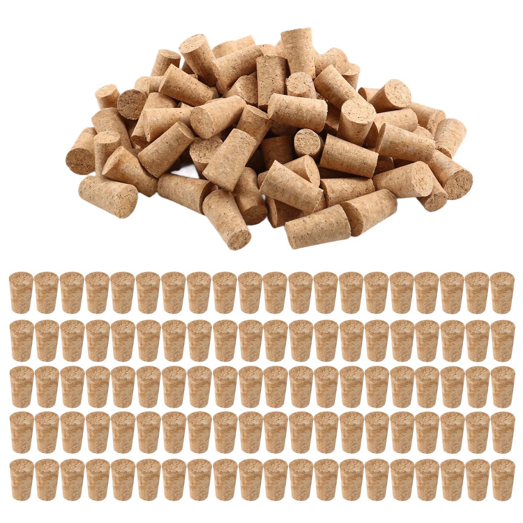 Kueohse 100Pcs Tapered Wine Cork Reusable Wood Corks Portable Sealing Wine Stopper Wine Bottle Cover For Bottles Wine