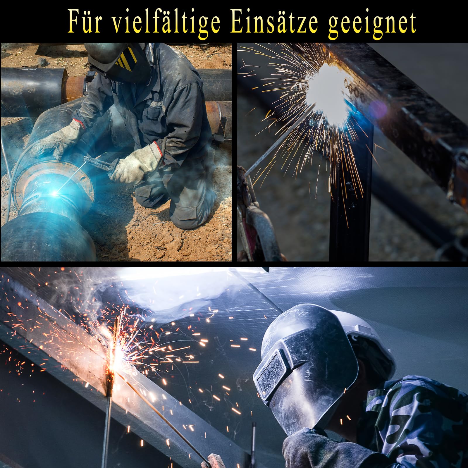 120A Mini Inverter Schweißgerät,MMA/ARC Elektroden Schweißgerät,IGBT inverter schweissgerät,handschweißgerät mit Synergische Steuerung,Heißstart,Bogenkraft und Anti-Stick-Funktion,LED-Anzeige