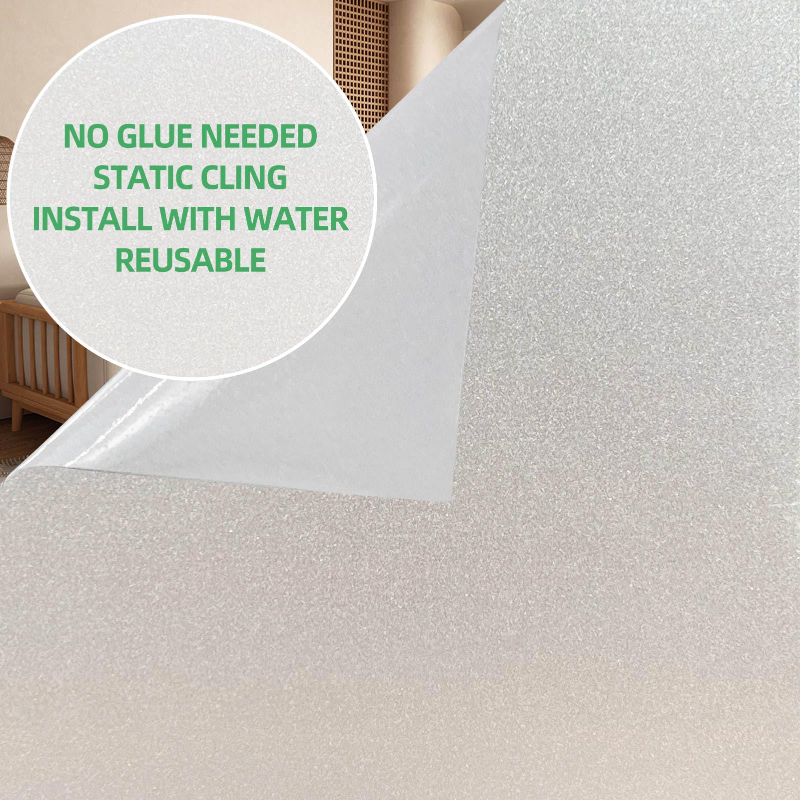 Pellicola Opaca Per Finestre 120x300cm - Antivista, Anti-UV, Facile Applicazione Senza Colla - Foto 10