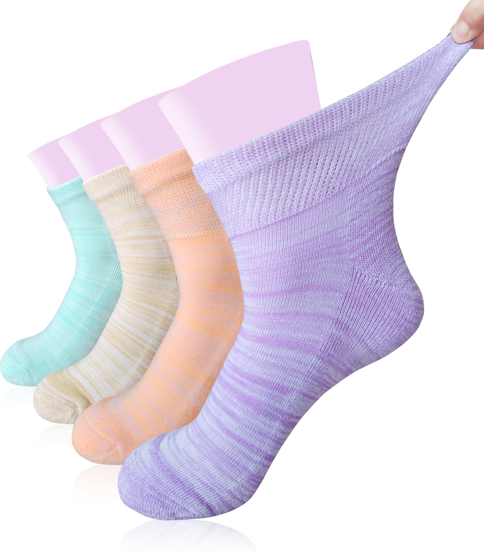 Women's Diabetic Ankle Socks for Swollen Bariatric Feet