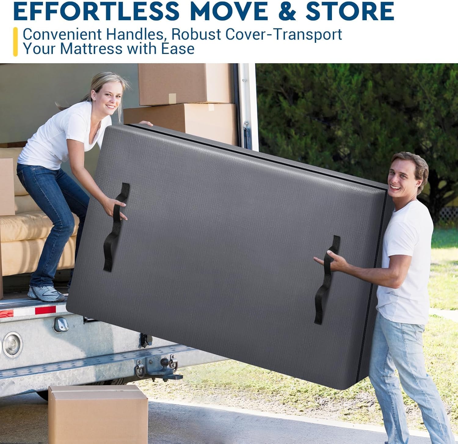 StorageRight Mattress Bags for Moving, Queen Size - Extra Thick Mattress Cover for Moving with Handles and Zipper, Heavy Duty Queen Mattress Bags for Storage, Reusable Mattress Storage Bag, Moving Bag