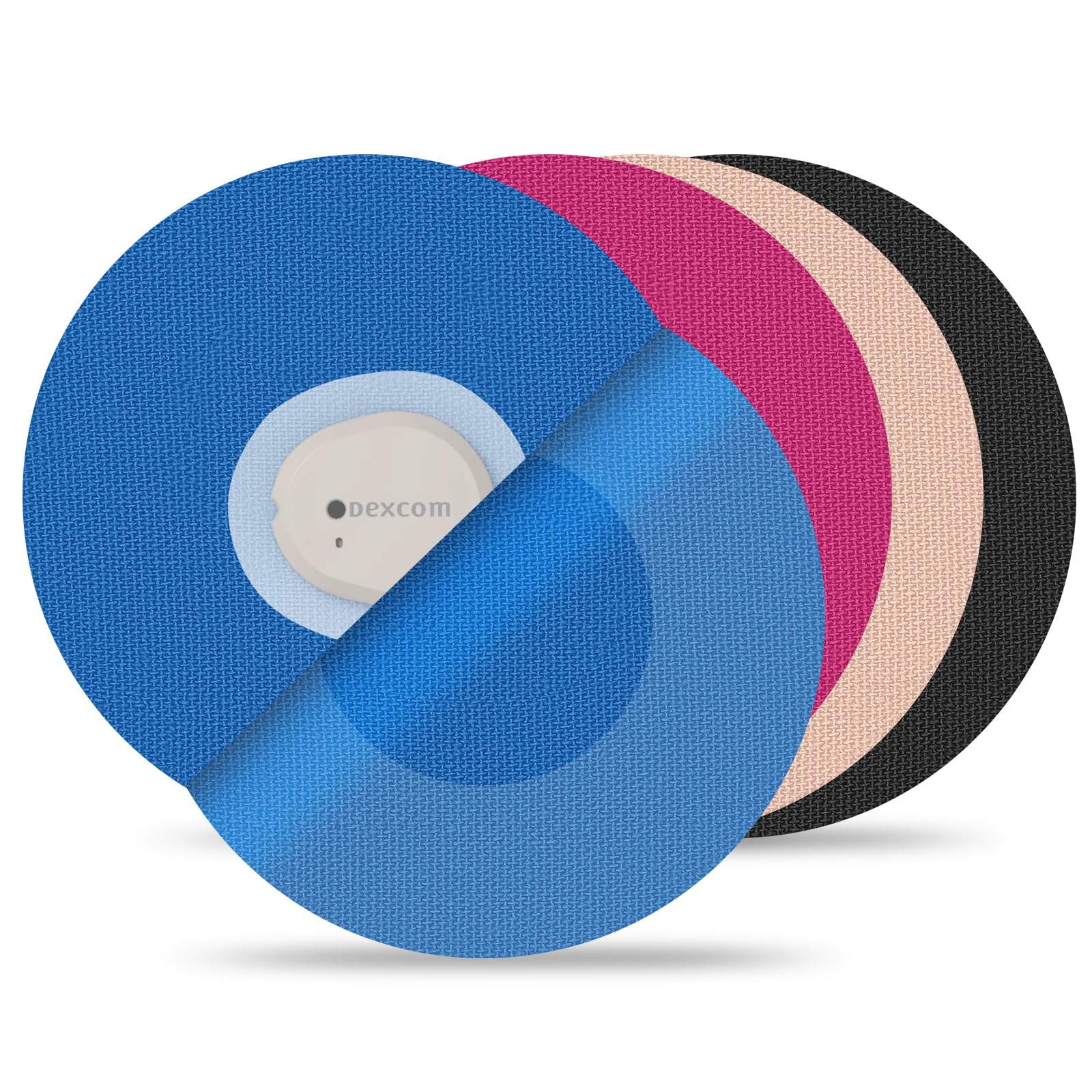 20 Pack Sensor Patches Compatible with Freestyle Libre 2 and 14 Day Blue Sensor Covers Latex-Free Black CGM Patch and Cute Pink CGM Covers with 2Pcs Soft Caps (30 Pcs)