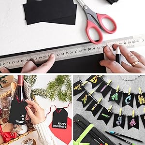 25 Sheets Black Cardstock 8.5 x 11, 92lb/250gsm Card Stock Printer Paper, Thick Cardstock Cover Stock for Invitations, Printing, Invitations, Cards