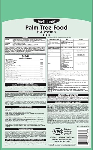 Miniatura 2 de Fertiloma (12725) Palm Tree Food Plus Systemic (4 lbs.)