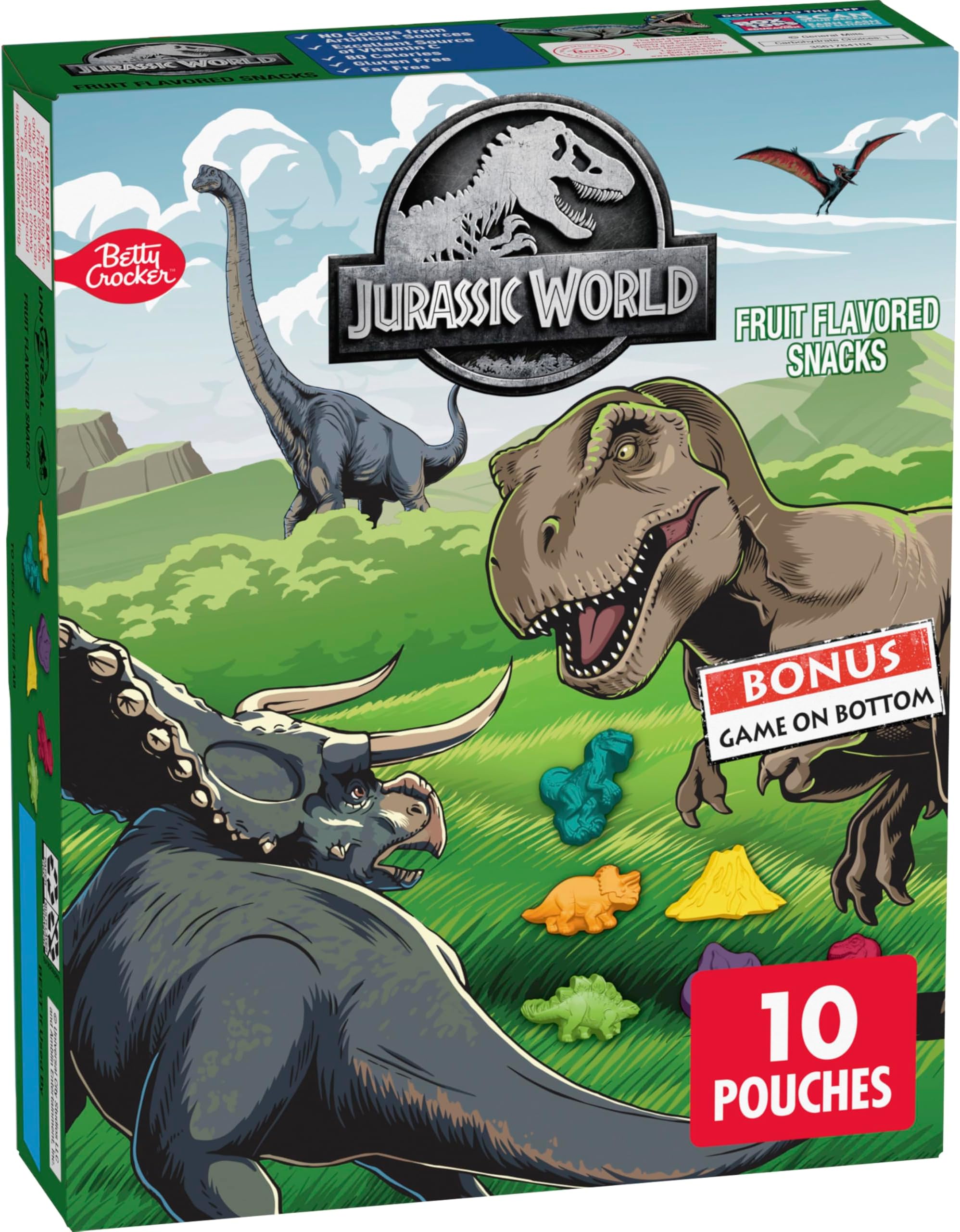 Betty Crocker Jurassic World Fruit Flavored Snacks, 8 Oz (226g)
