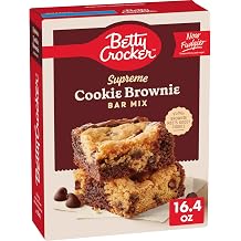 Betty Crocker Supreme Cookie Brownie Bars Mix | Peanut Butter Cookie Layered With Chocolatey Brownie, Add A Few Ingredients, Great For Parties & Snacks