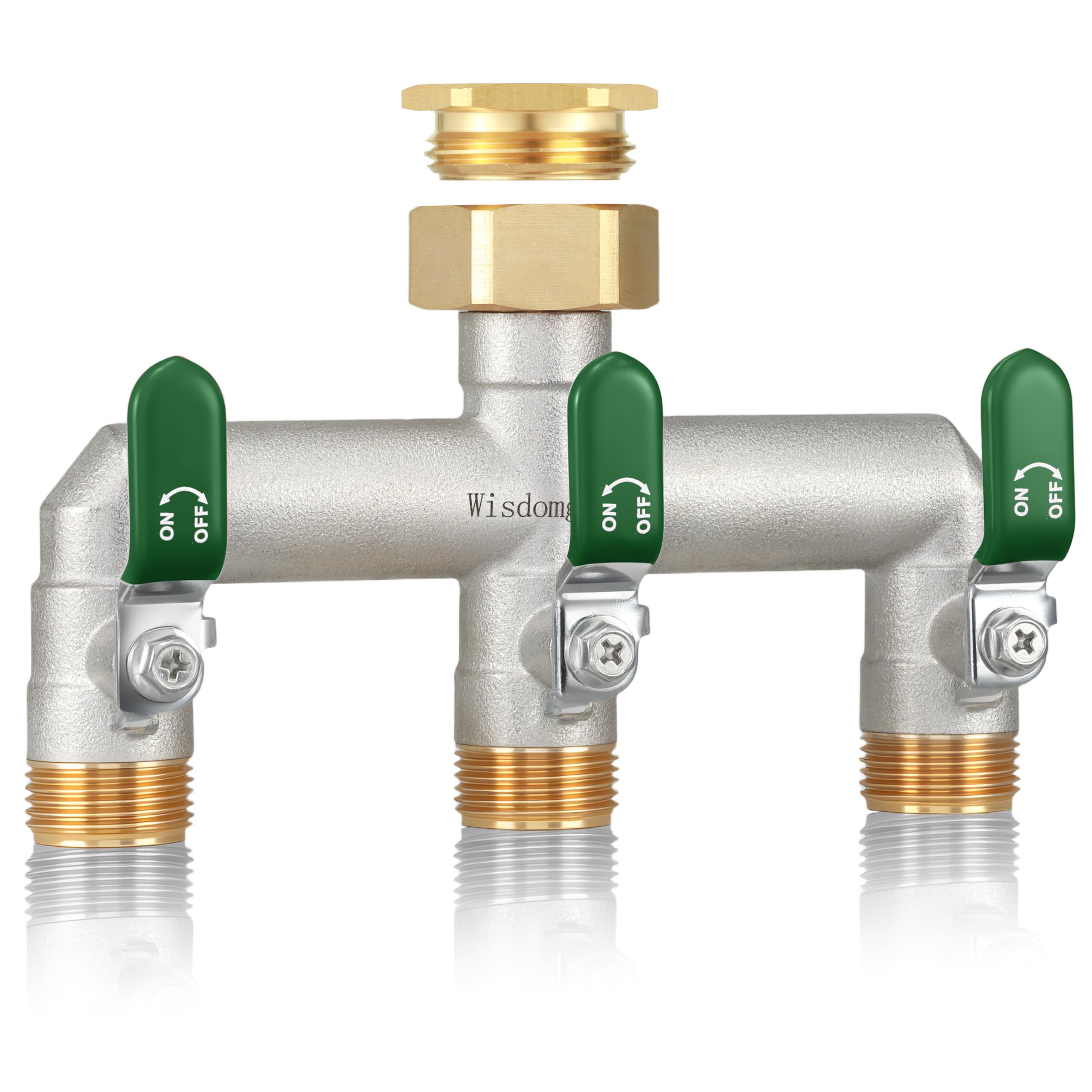 Distributeur 3 voies vanne à 3 voies d'eau en laiton 1 pouce avec adaptateur 3/4