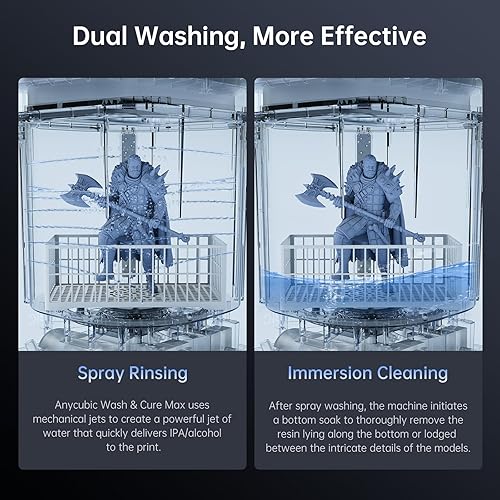 Miniatura 3 de ANYCUBIC Estación de lavado y curado Max, máquina de lavado y curado 2 en 1 para impresora de resina Photon Mono Saturn LCDSLADLP con modo de