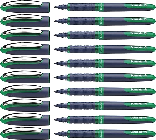 Vista 12 de Schneider One Business - Bolígrafo de punta rodante, punta ultra suave de 0,6 mm, barril azul, tinta negra, caja de 10 bolígrafos (183001)