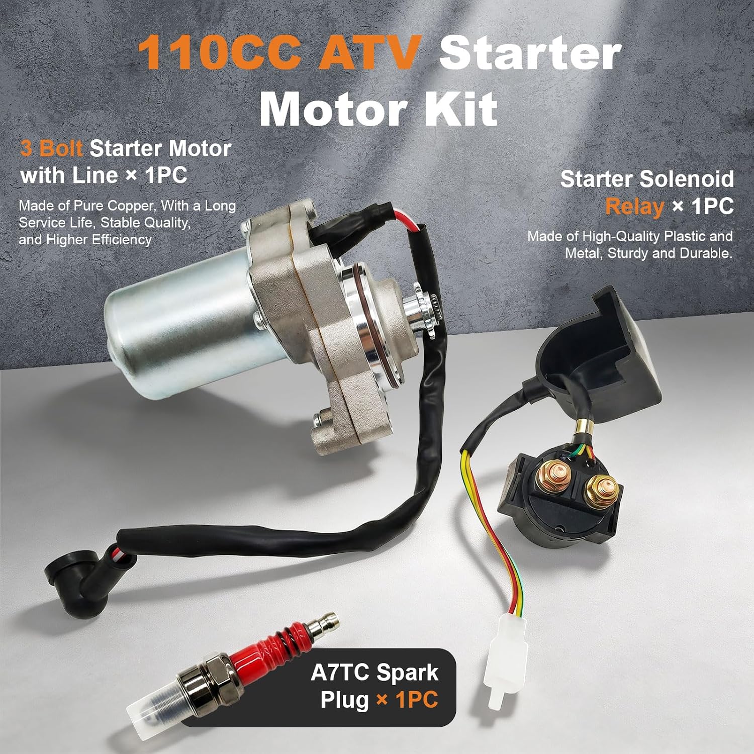 110CC ATV 3 Bolt Starter Motor for Sunl Coolster 125CC 110CC ATV Dirt Bike