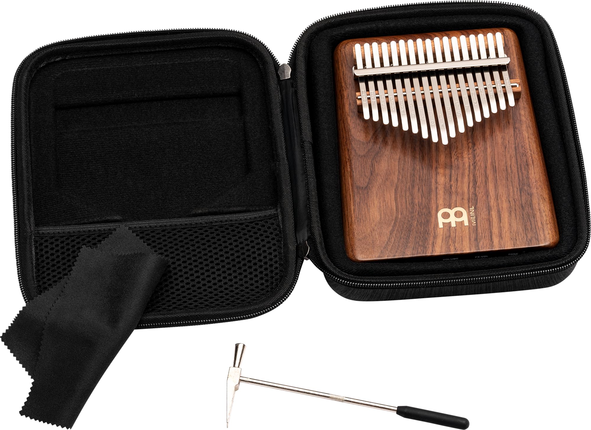Meinl Percussion Solid Pickup Kalimba - fortepian kciuk z przetwornikiem - Tuning D B G E C A F D C E G B D F A C E - orzech włoski, naturalny (PKA17AW)