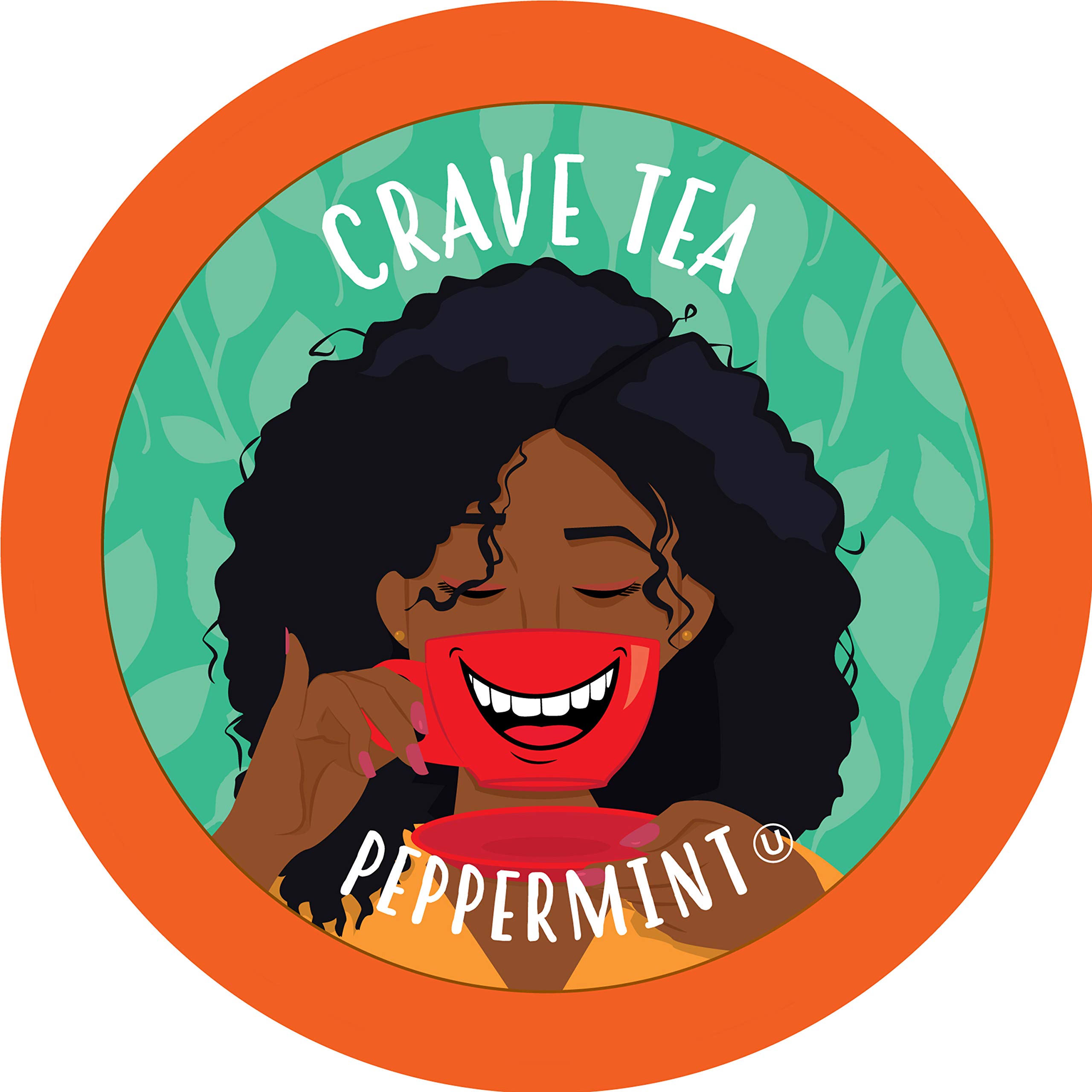 Crave BeveragesTea Pods, Peppermint for Keurig K Cup Brewers, 100 Count