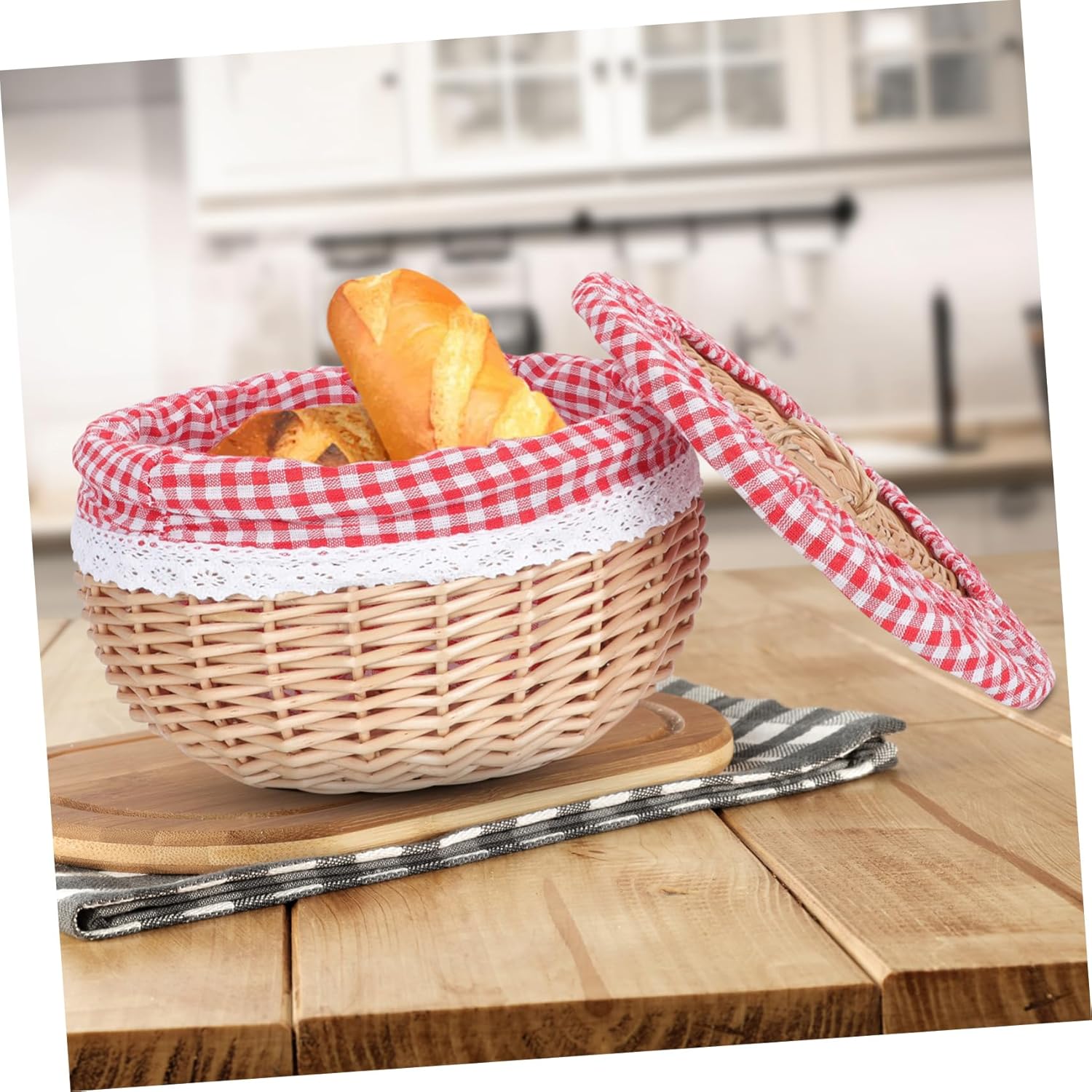 ABOOFAN Bread Snacks Storage Wicker Basket Woven Basket for Shelves for Storage