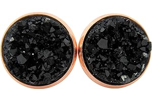 Stunning Black Rose Stud Earrings for Women