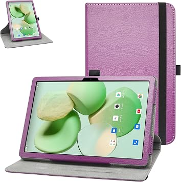 Bige for DOOGEE T10 Rotating Case,DOOGEE T10 Pro Case,360 Degree Rotary Stand with Cute Pattern Cover for DOOGEE T10 /DOOGEE T10S /DOOGEE T10 Pro 10.1" Tablets 2023,Purple