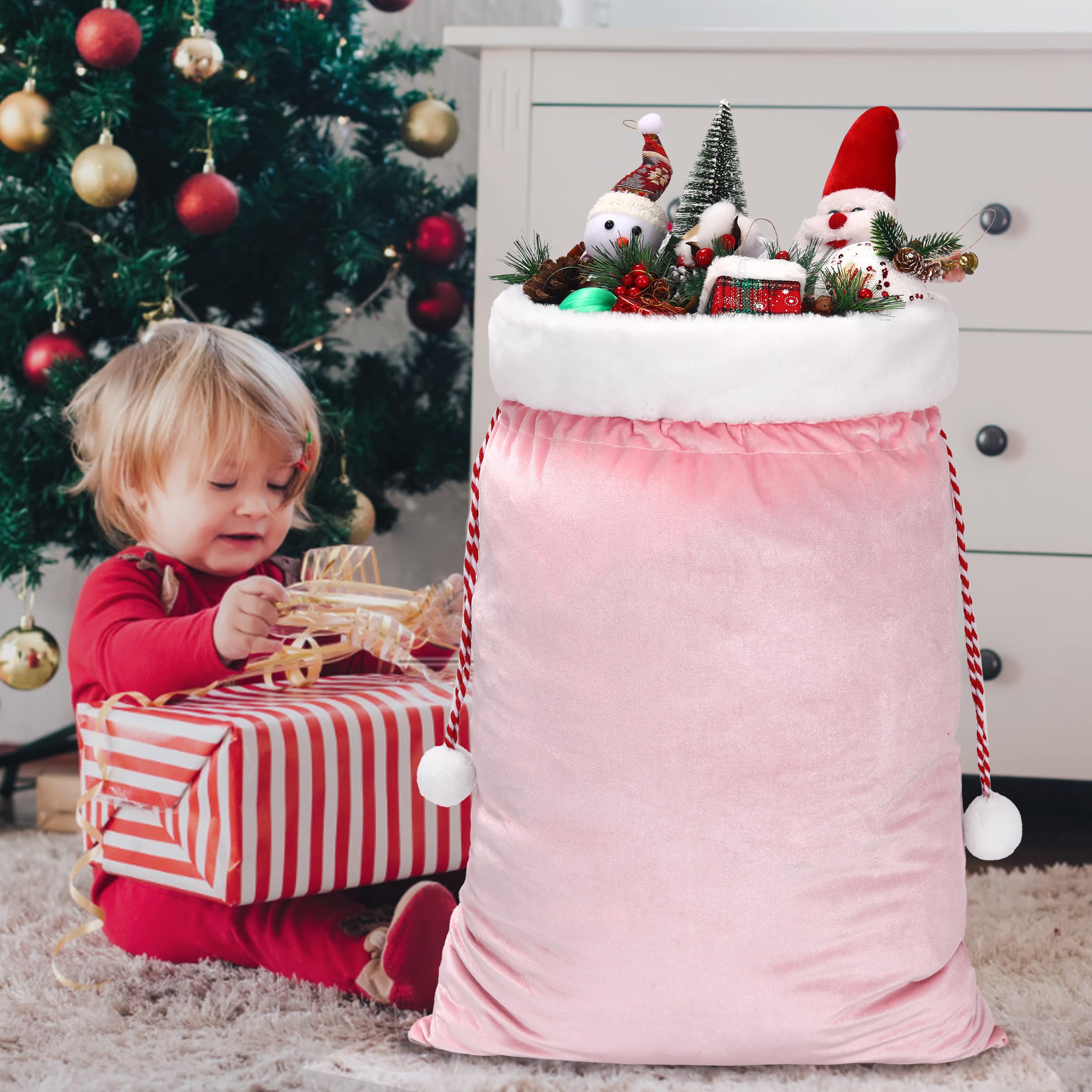 Drawstring Christmas Tree Cloth Christmas Gift Bags Drawstring Bag