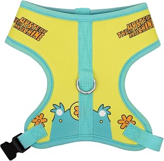 Scooby Doomics Pet Harness Plastic Buckle, Scooby Doo Mystery Machine Blue, Fits Dog with 11" Neck Size and 14-17" Chest Girth.
