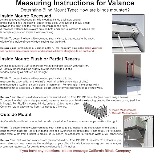Miniatura 5 de Faux Wood Blinds Valance for Horizontal and Venetian Blinds (Hidden Valance Clips Included). Inside or Outside Mount - Custom Made to Your Size