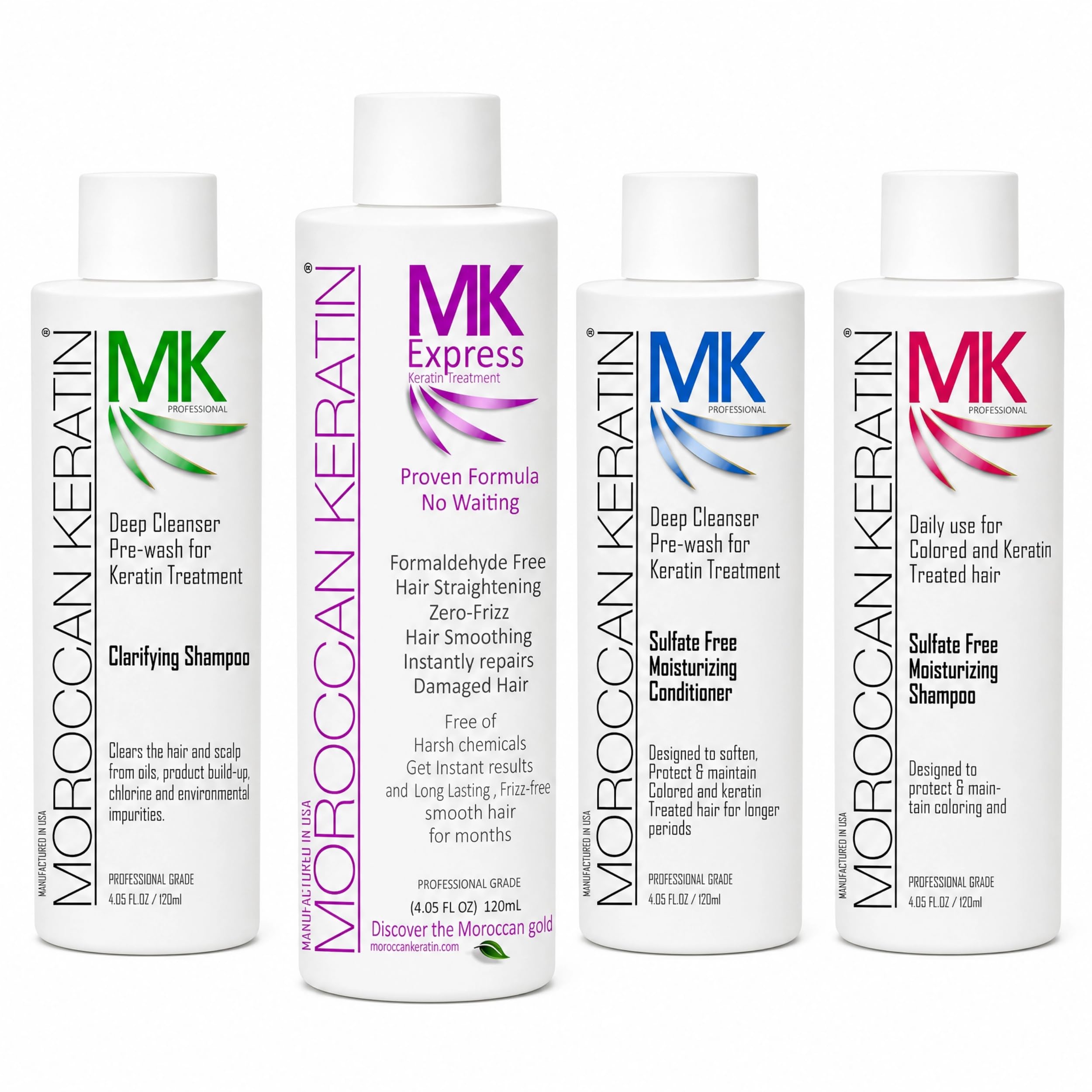 Moroccan Keratin Express Smoothing Straightening Treatment Formaldehyde Free No Wait Formula Instant results250ml with Mask 120ml by Moroccan Keratin