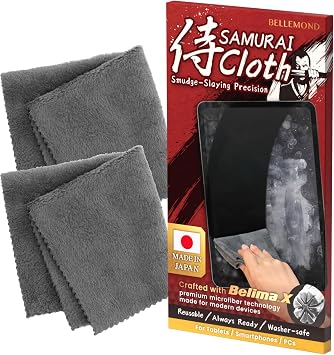 BELLEMOND  Samurai Cloth  Japanese Microfibre Cleaning Cloth, Medium 2 Pack