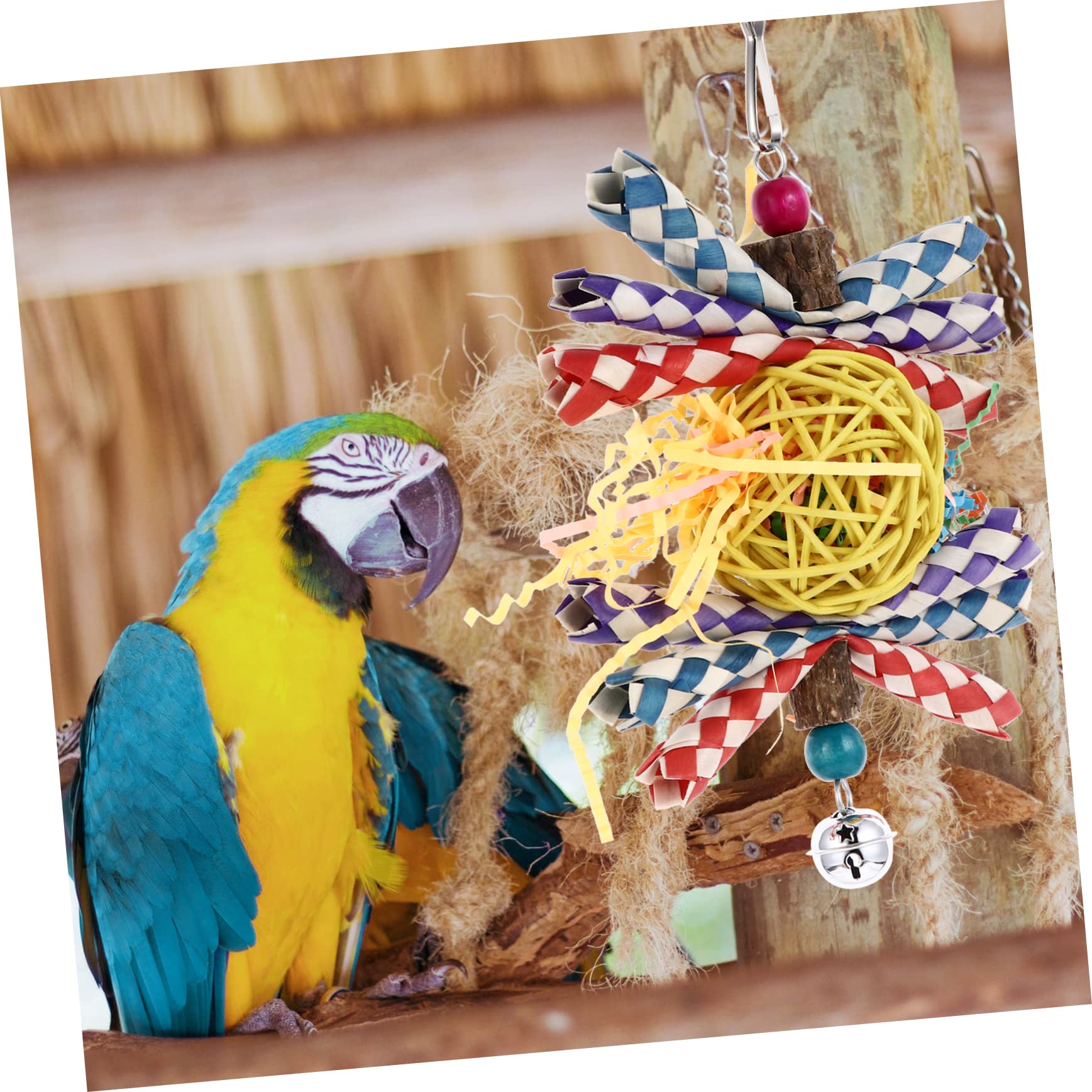 Housoutil 3pièces Jouet à Mâcher pour Perroquets Accessoire Durable Et Amusant pour Oiseaux De Compagnie Stimule Le Jeu Santé des Oiseaux