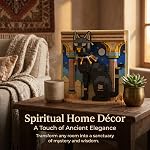 Egyptian Pharaoh Cat Animal 3D Wall Art Micro Mini Building Blocks Set for Adults, Micro Brick Forest Building Set Home Wall Decor or Desk Display
