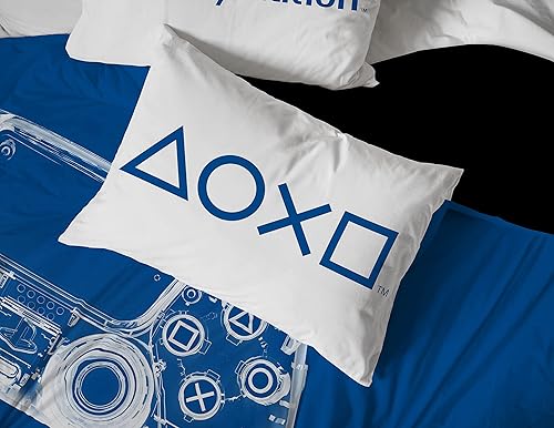 Miniatura 5 de PlayStation X-Ray Gamer - Juego de cama tamaño Queen de 7 piezas, incluye edredón y juego de sábanas, ropa de cama infantil súper suave y resistente