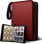 Classeur de cartes à collectionner avec 9 poches, 50 pochettes détachables, 900 cartes, classeur zippé avec clip d'affichage pour garçons et filles, cadeaux de cartes à collectionner, extensible (noir (9 poches))