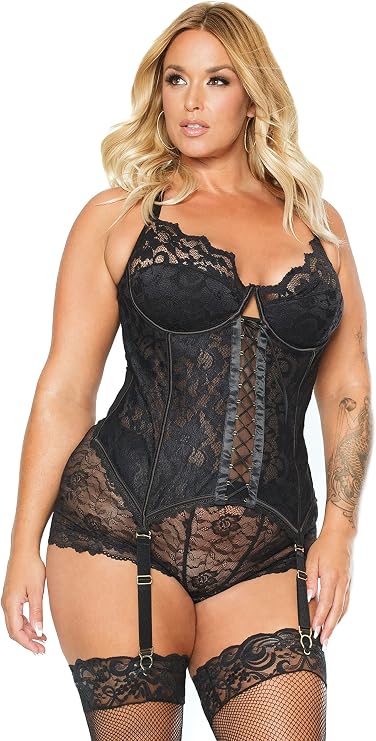 Coquette Women's Lace Bustier (Black Or White)