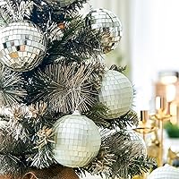 Vista 22 de DN DECONATION Deep Red Glass Christmas Ornaments, Set of 9, 3.15' Hanging Christmas Baubles for Xmas Tree Decoration, Wedding Party Gift