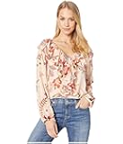 Sanctuary Womens Lady Like Floral Print Ruffled Blouse