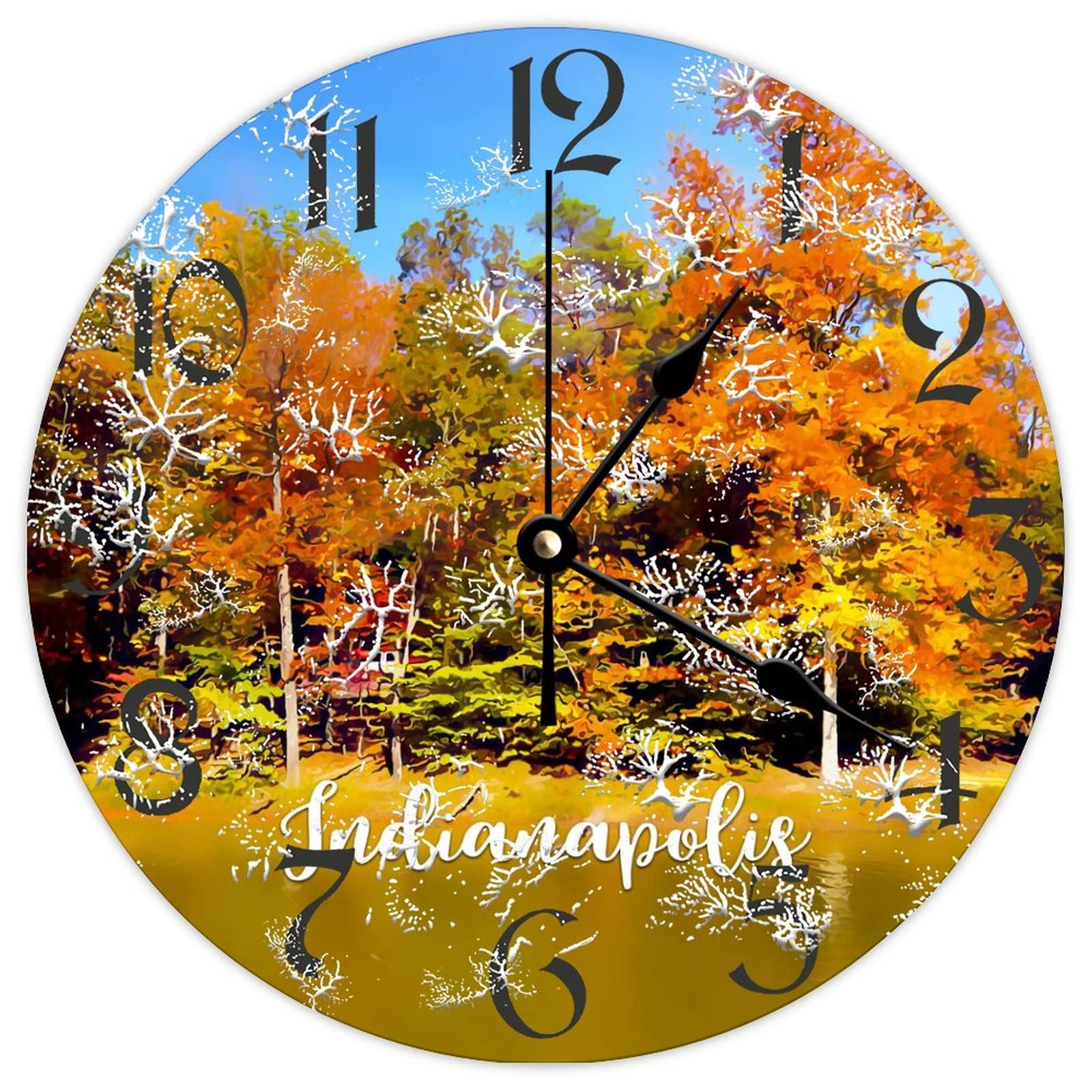Horloge murale Indianapolis silencieuse pour une ambiance chaleureuse de maison de campagne