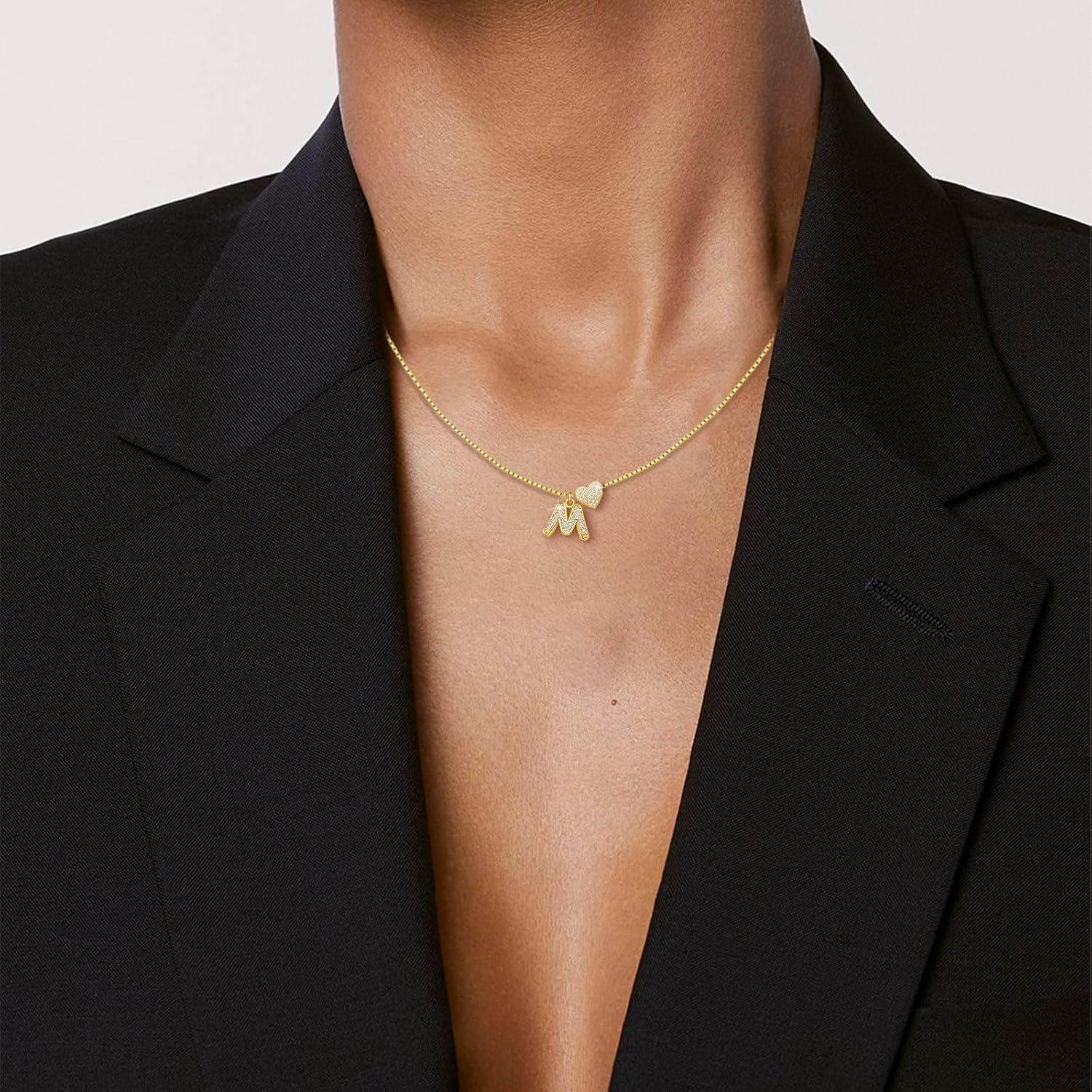 Initial Heart Necklace for Women Teen Girls - 14K Gold Plated, Letter A-Z Pendant Necklaces for Mom Girlfriend Wife Daughter Niece, Personalized Jewelry Gifts for Birthday Valentine Graduation - Image 6