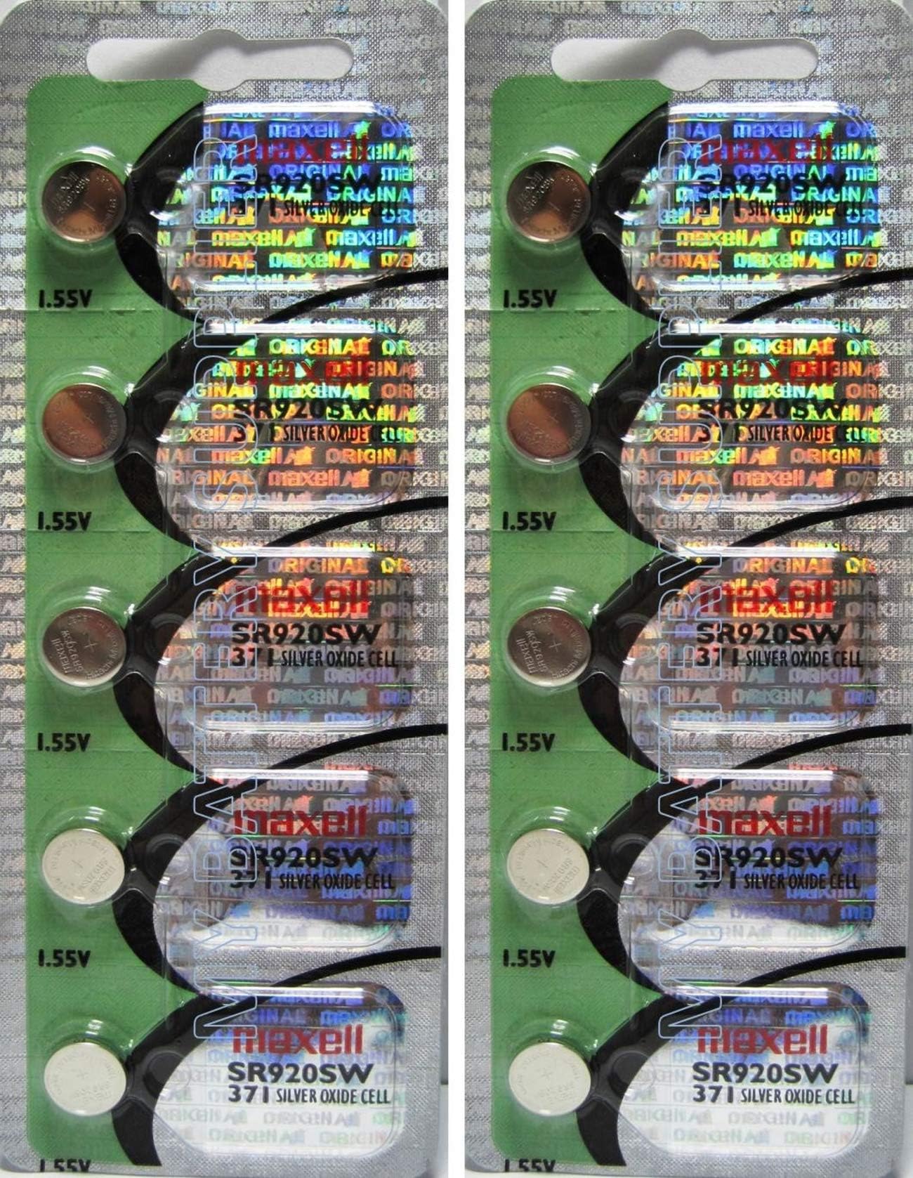 Watch Battery (Pack of 2 of 5 Batteries, SR920SW)