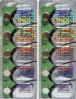 10 Maxell SR920SW Watch Battery Button Cell 371 - 2 Packs of 5 Batteries "New hologram packaging"