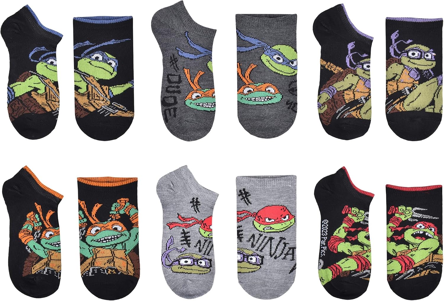 Teenage Mutant Ninja Turtles Boys' No Show Socks