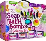 Savon & Kit de fabrication de bombes de bain pour les enfants - 3-in-1 Kits Spa Science pour les enfants : DIY Projet d'artisanat pour les enfants - Cadeau de Pâques pour filles et garçons : Trousse complète de préparation de savon & Faites vos propres bombes de bain, savon & Bath Scrubs