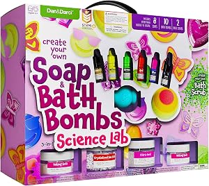 Soap & Bath Bomb Making Kit for Kids - 3-in-1 Spa Science Kits For Kids : DIY Craft project for Kids - Easter Gift for Girls and Boys : Complete Soap Making Kit & Make Your Own Bath Bombs, Soap & Bath Scrubs