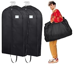 MISSLO Garment Bags for Travel Heavy Duty Moving Bags Large Capacity Hanging Clothes Bag for 20 Shirts Waterproof