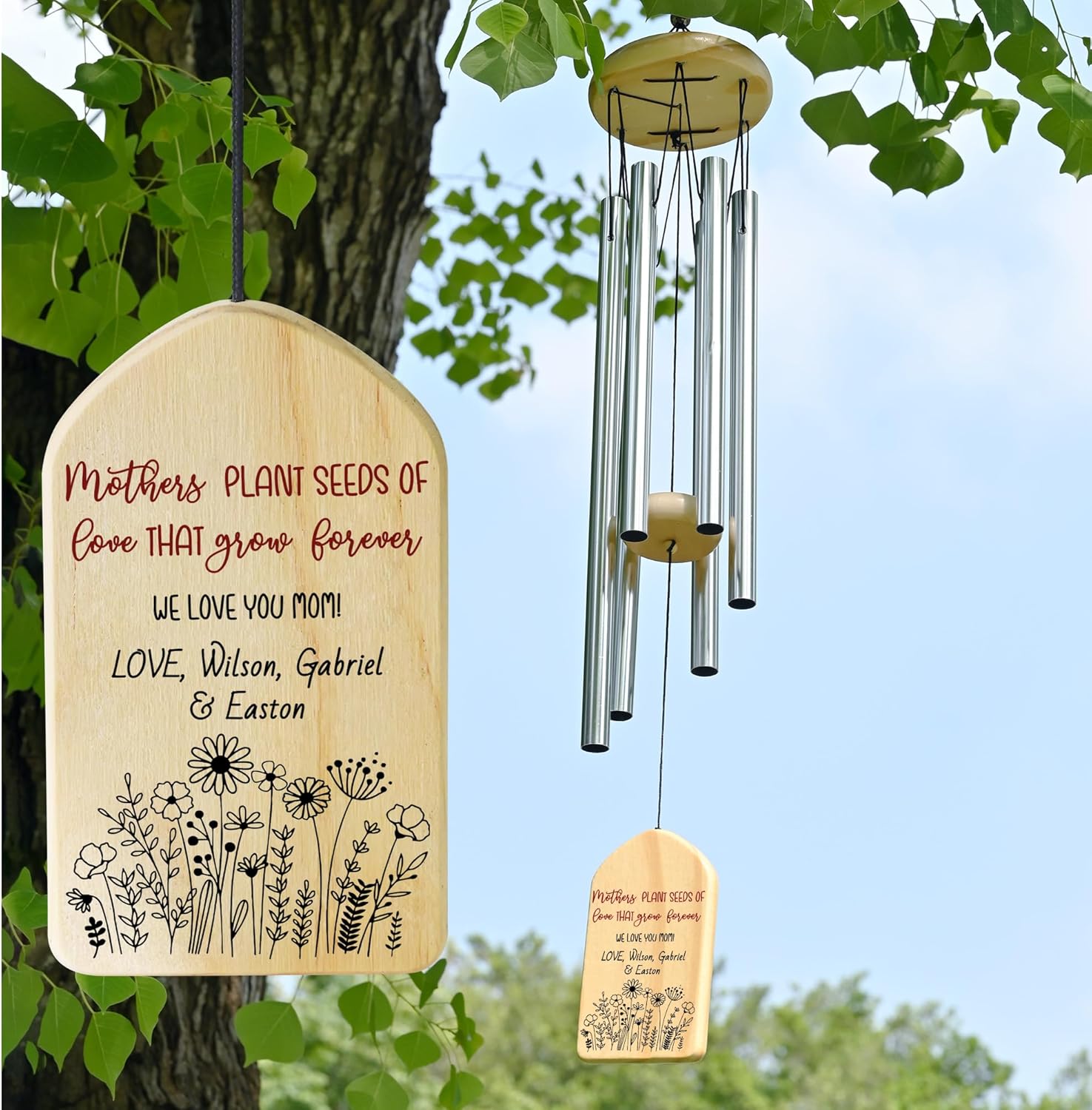 Mothers Day Wind Chimes: Personalized Gifts for Mom - Seeds of Love