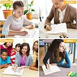 5 Pack Notebooks Journals Bulk with 5 Black Pens, Feela A5 Hardcover Notebook Classic Ruled Lined Journal Set with Pen Holder for School Business Journaling Note Taking, 120 GSM, 5.1”x8.3”, Yellow