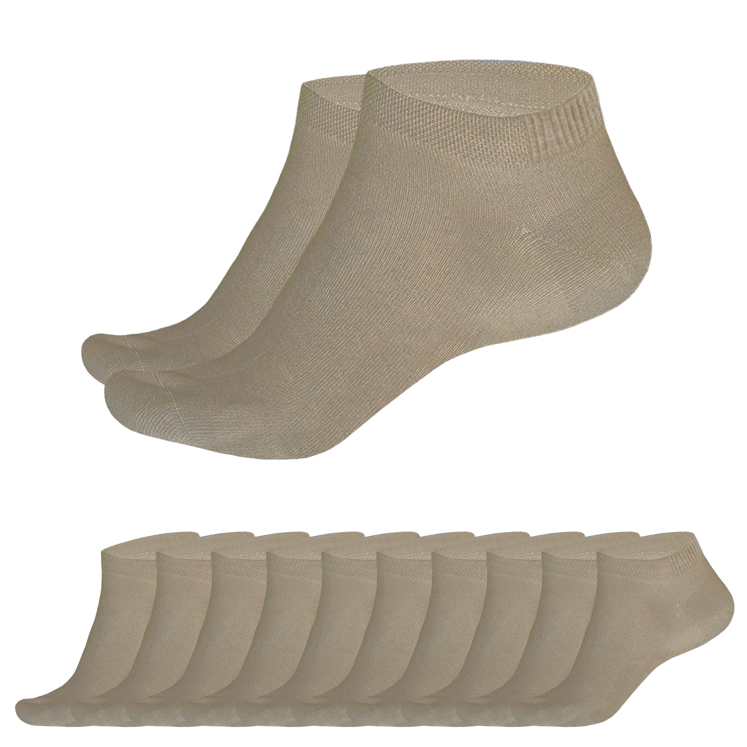 SGS Calcetines Tobilleros Hombre De Bambú, Paquete De 5 o 10 Unidades, Calcetines Hombre y Mujer Cómodos y Transpirables