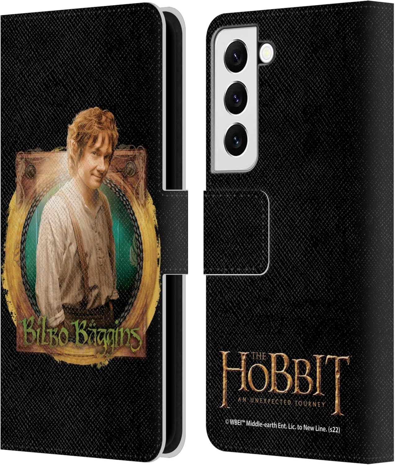 Head Case Designs Officially Licensed The Hobbit an Unexpected Journey Group Key Art Leather Wallet Case Compatible with Samsung Galaxy S22 5G