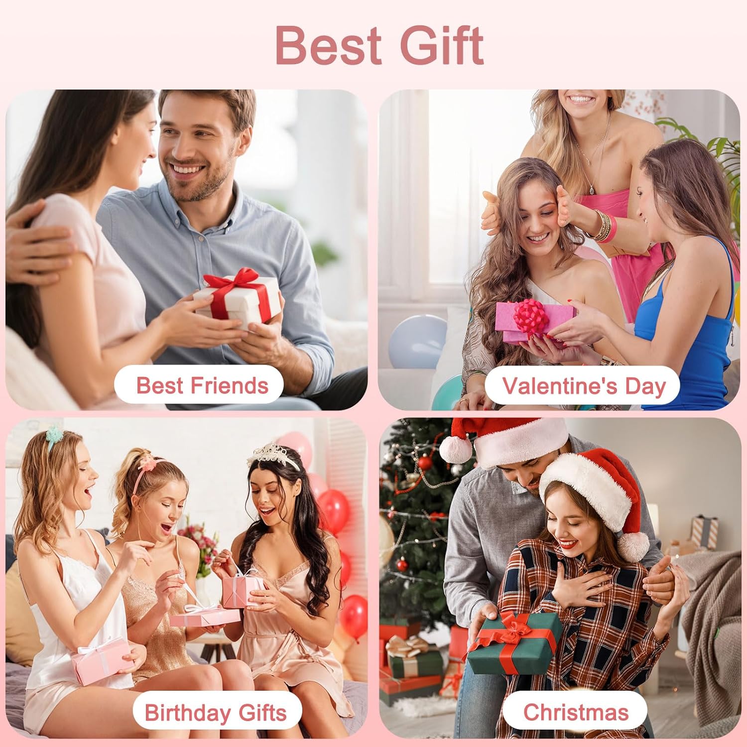 deweisn Compact Mirror,1X/8X Magnification LED Travel Small Portable Makeup Mirror with Lights 2-Sided,3 Color Lighting,Adjustable Brightness,Folding Mini Mirror for Purse,Pocket,Handheld,Pink - Image 5