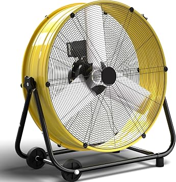 KEGIAN 30" Industrial Floor Fan, 14000 CFM High Velocity Drum Shop Fan, Heavy Duty, 3-Speed, 360 Fully Adjustable Tilt, Portable Wheels & Handle for Commercial, Warehouse, Garage, Workshop, Gym-ETL