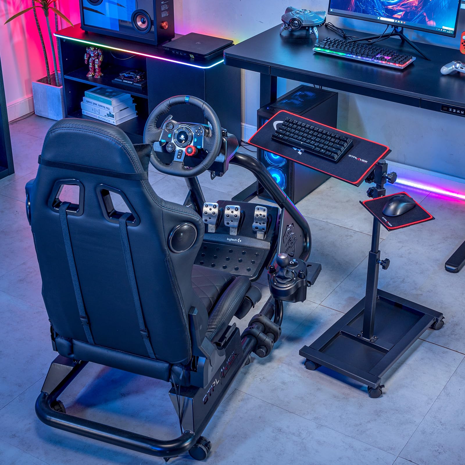 Snapklik.com : GTPLAYER Adjustable Racing Standing Keyboard And Mouse ...
