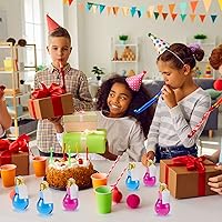 Vista 4 de Tessco 72 tarros de plástico de 3.4 fl oz con tarjeta y cuerda, recipientes de caramelo transparentes rellenables para manualidades de Navidad