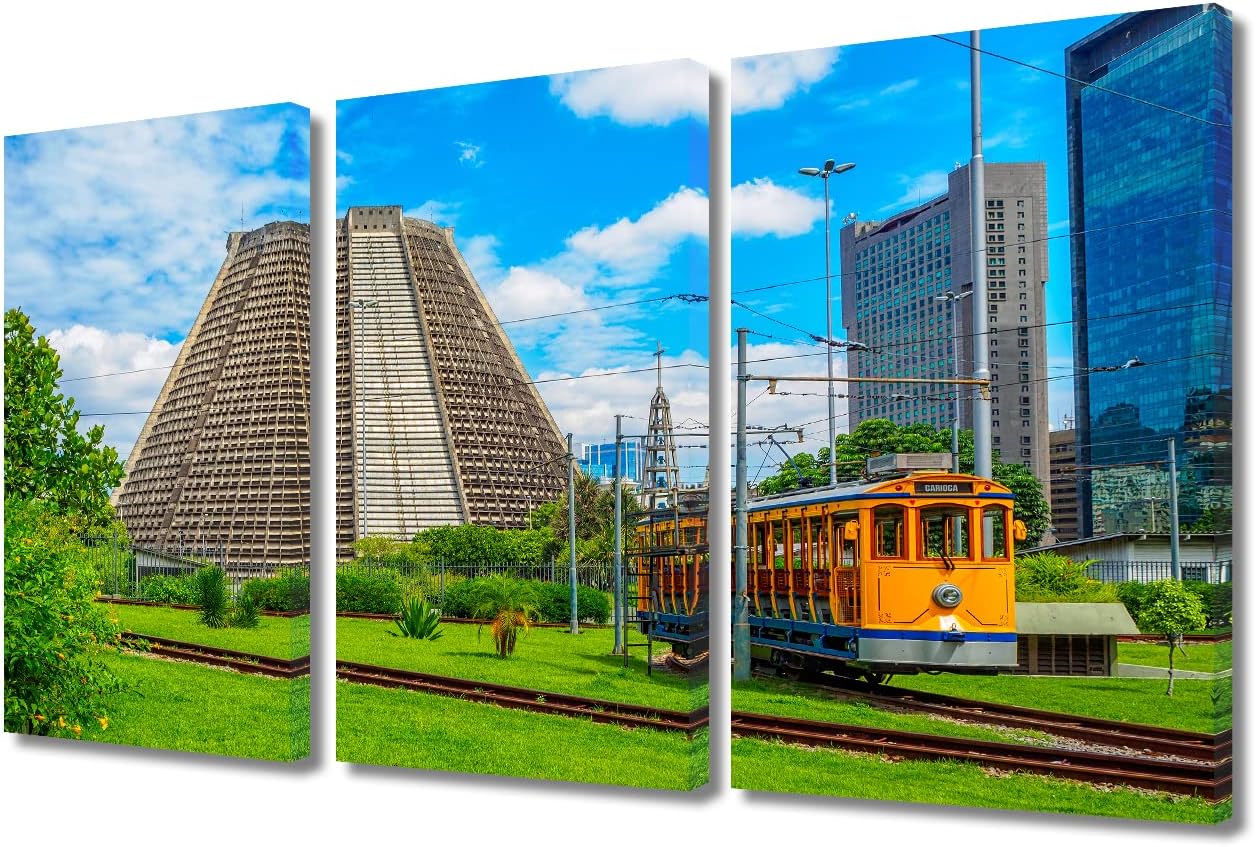 Amazon.com: TUMOVO Rio Brazil Modern Wall Art Saint Sebastian House ...
