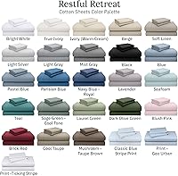 Vista 9 de California Design Den Juego de sábanas de lujo Twin XL - 100% algodón, 600 hilos, sábanas Twin XL de bolsillo profundo, ropa de cama suave